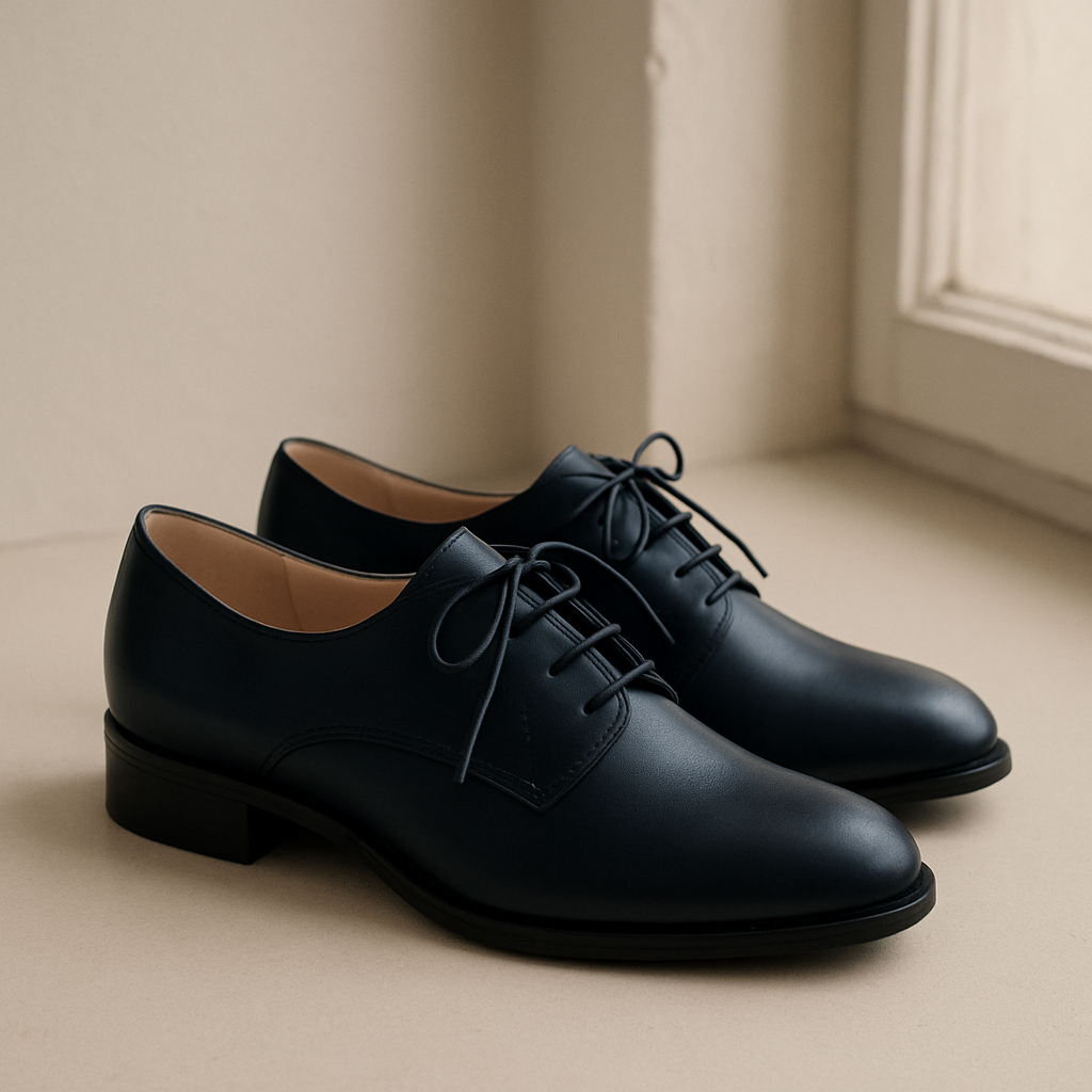Elegant navy derby shoes